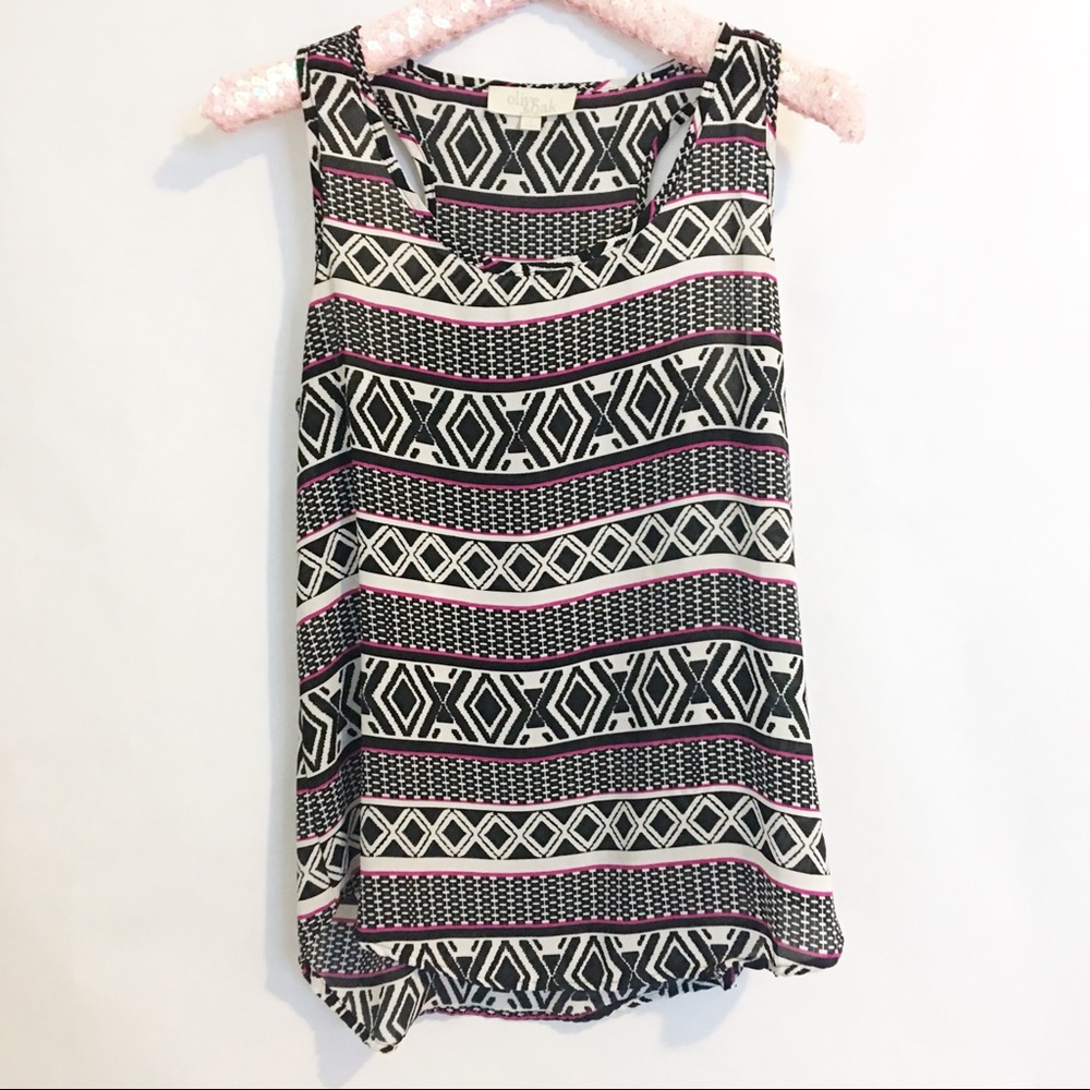 Olive & Oak | Tribal Print Sleeveless Blouse